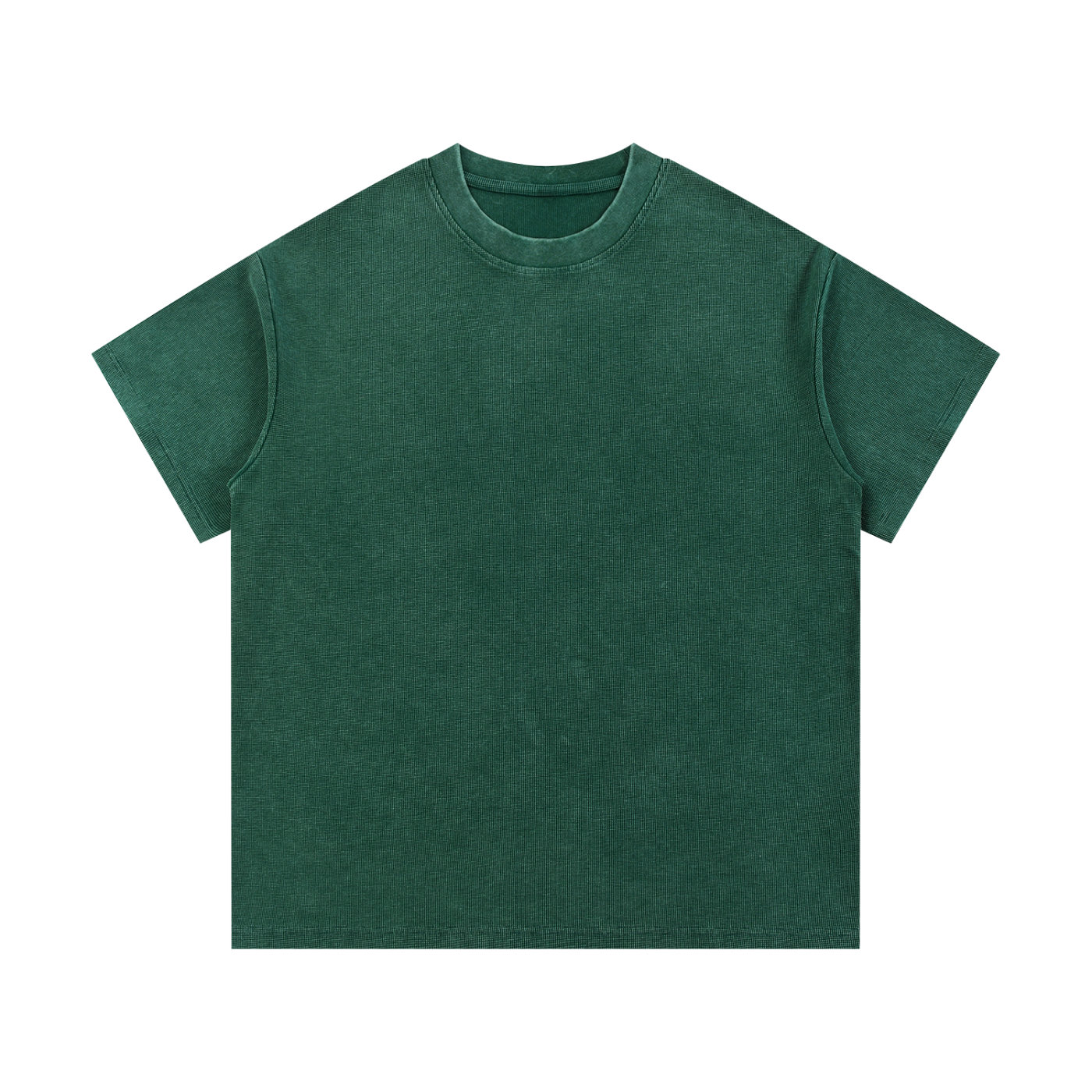 ODMPOD Mineral Wash Waffle Knit T-Shirt showing a soft, textured waffle fabric in a relaxed fit with a casual style.