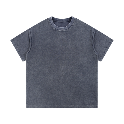 ODMPOD mineral wash waffle knit T-shirt featuring soft fabric, textured pattern, and casual fit for comfortable wear.