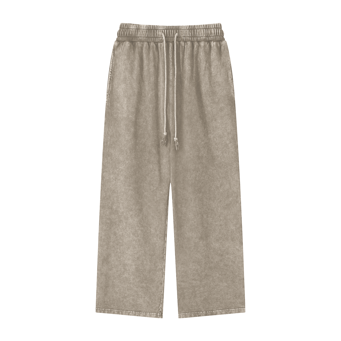 ODMPOD Snow Washed Straight Leg Pants shown in light denim with a relaxed fit and classic five-pocket design.