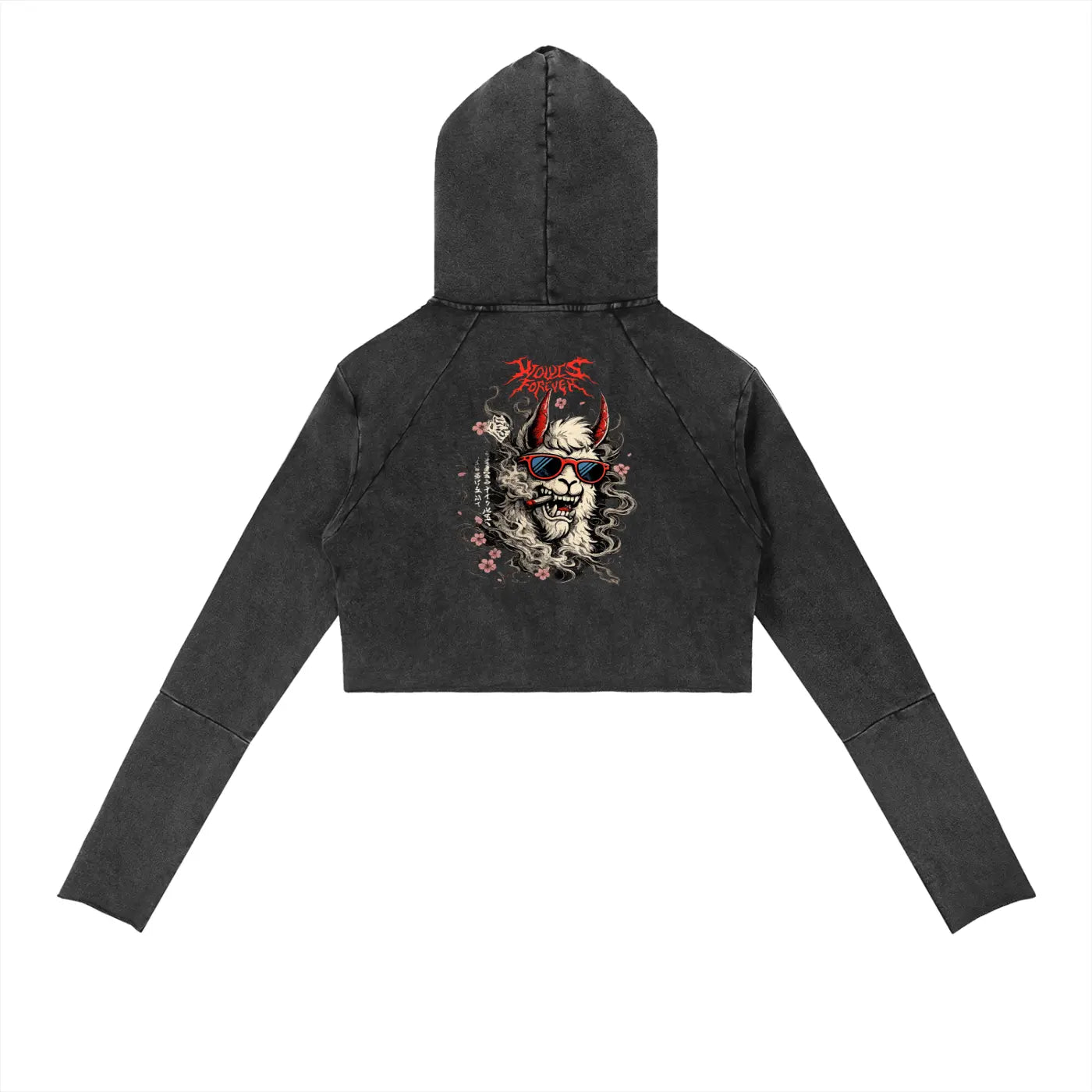 Vintage washed raw edge hoodie from ODMPOD featuring a relaxed fit, distressed detailing, and soft, faded fabric.