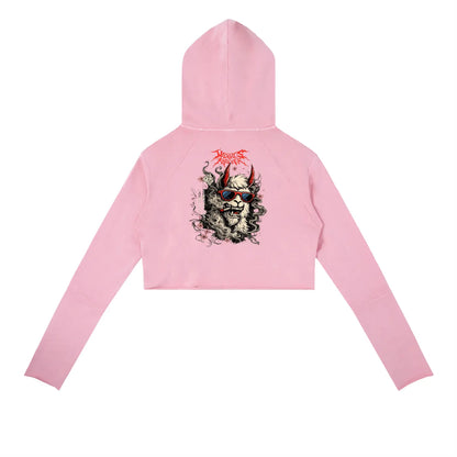 ODMPOD vintage washed raw edge hoodie featuring a relaxed fit, soft fabric, and distressed design on a neutral background.