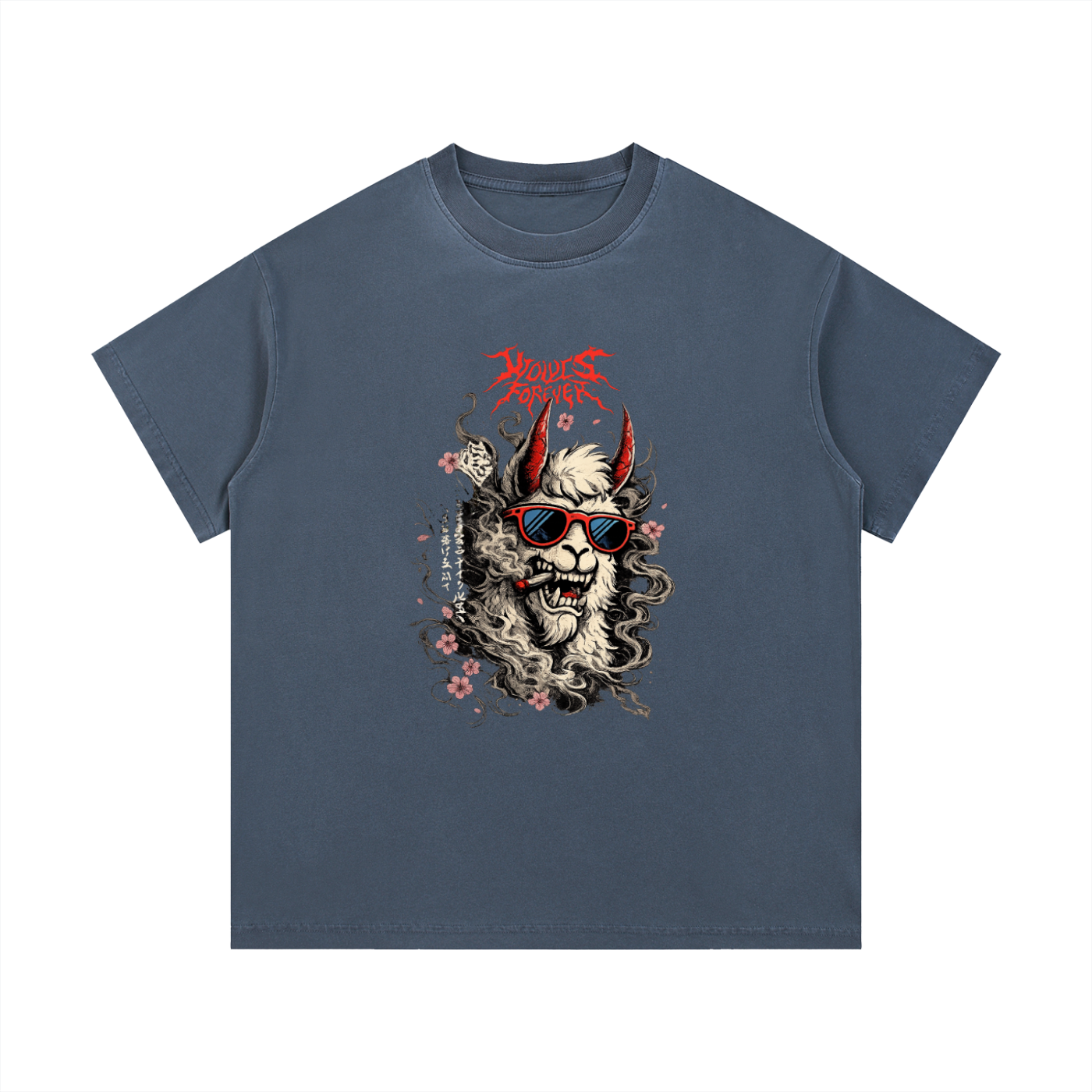 ODMPOD vintage wash cotton T-shirt with a relaxed fit and soft texture, featuring a classic crew neckline and casual style.