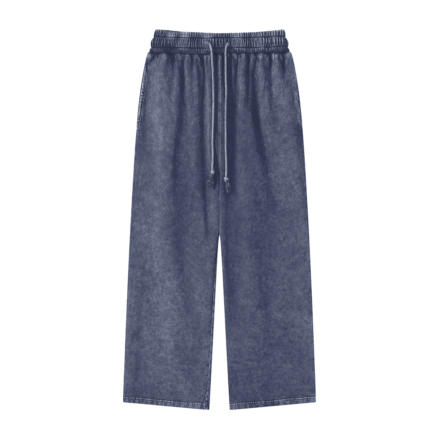 ODMPOD snow washed straight leg pants shown in beige fabric with a relaxed fit and classic style.