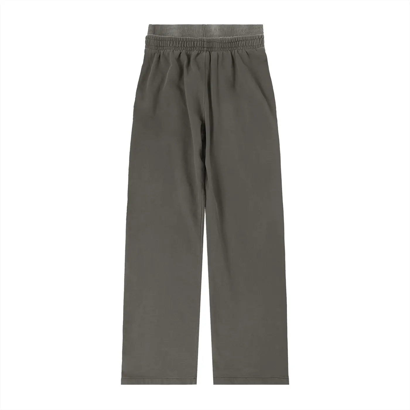 Vintage washed waist pants by ODMPOD featuring a relaxed fit and casual style, shown in a light, distressed denim fabric.