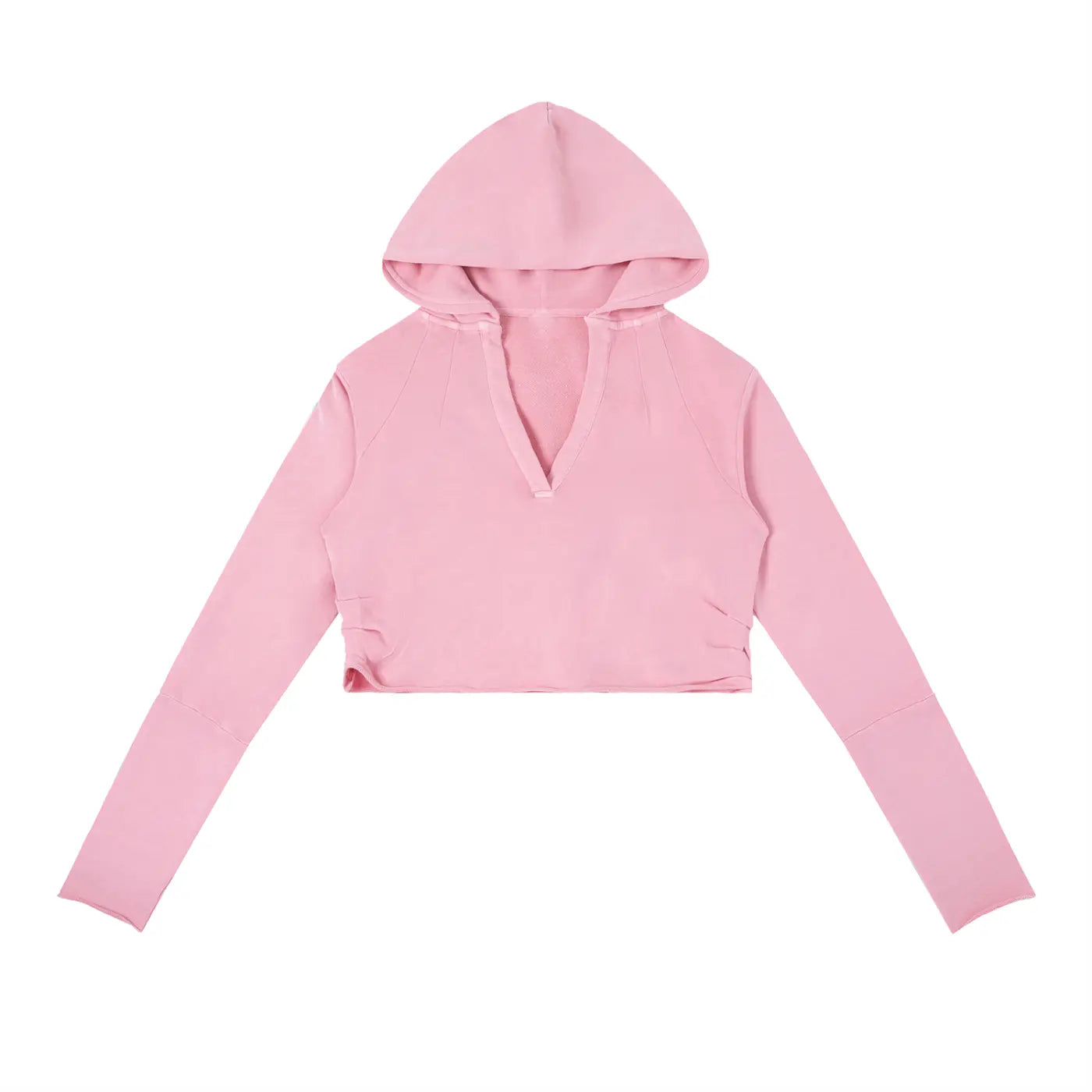 Vintage Washed Raw Edge Hoodie by ODMPOD featuring distressed fabric and a relaxed fit in a casual, stylish design.