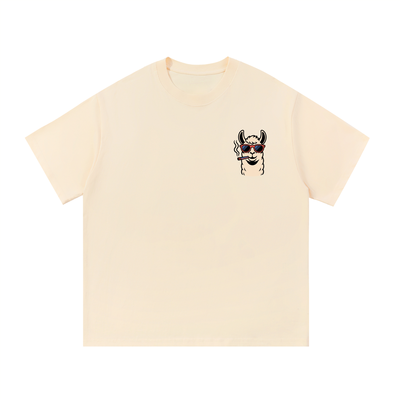 White ODMPOD Essential Cotton T-Shirt laid flat showcasing its soft, breathable fabric and classic crew neck design.