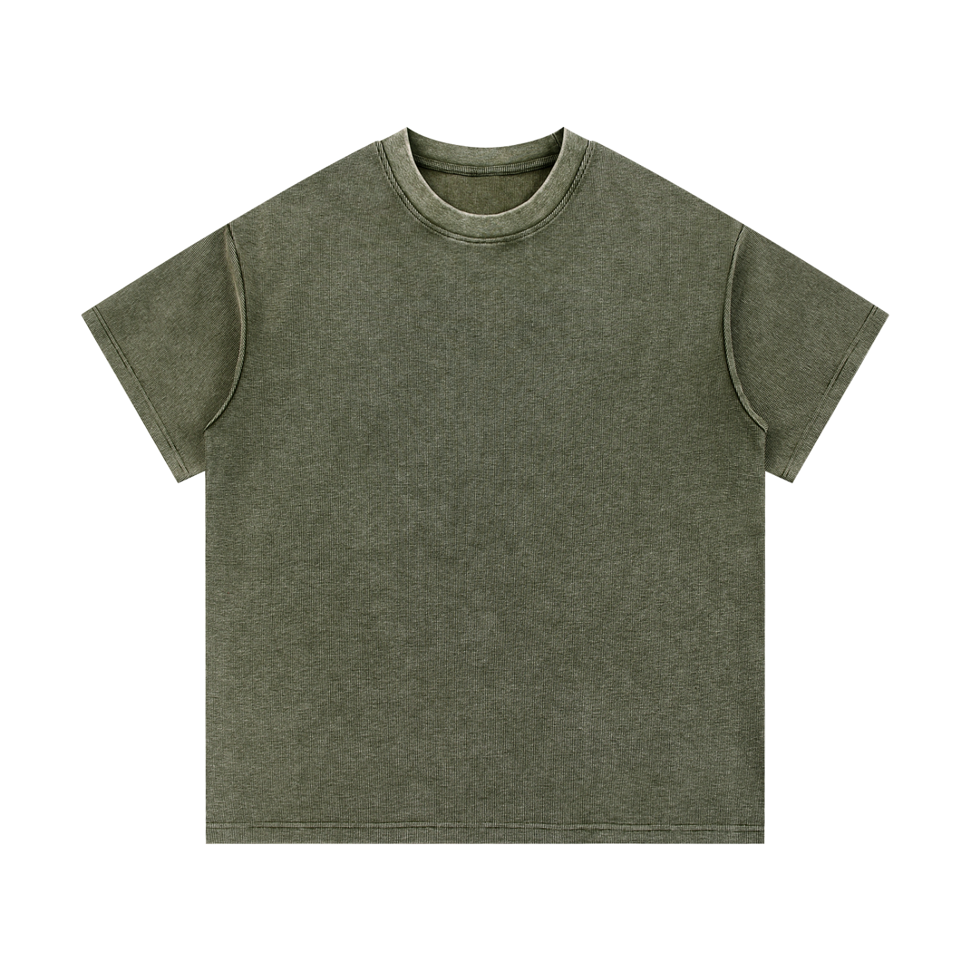ODMPOD Mineral Wash Waffle Knit T-Shirt featuring a textured waffle pattern and soft mineral wash finish.