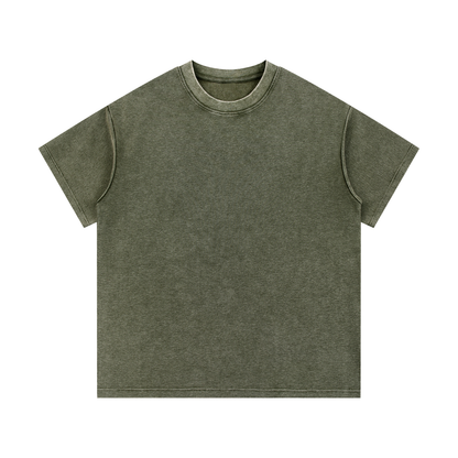 ODMPOD Mineral Wash Waffle Knit T-Shirt featuring a textured waffle pattern and soft mineral wash finish.