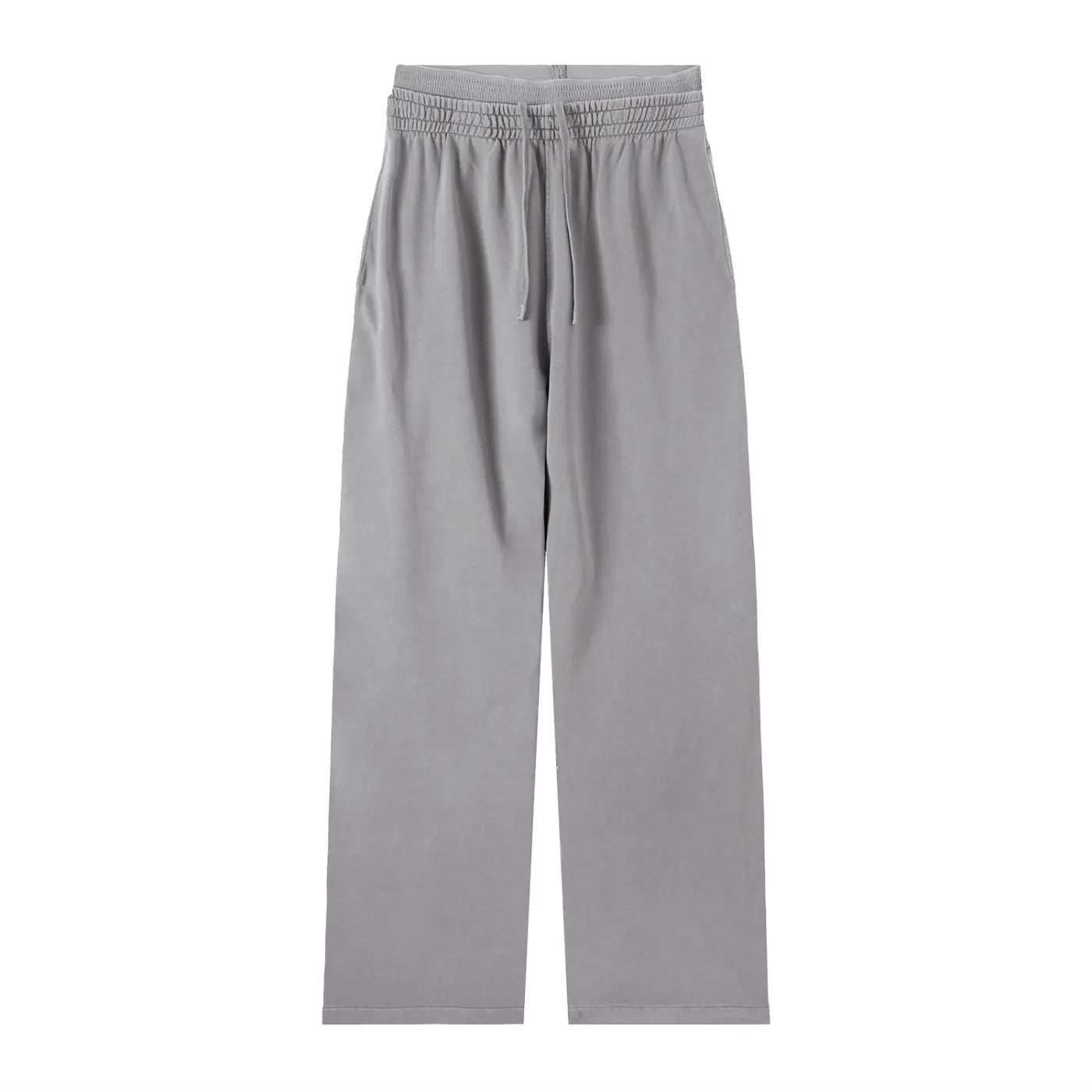 ODMPOD Vintage Washed Waist Pants showing a relaxed fit with faded denim texture and classic five-pocket design.