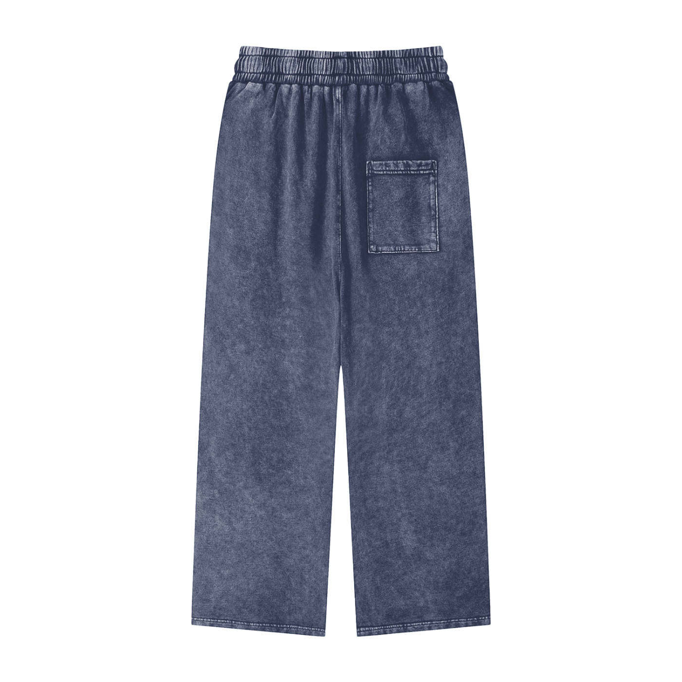 ODMPOD Snow Washed Straight Leg Pants shown in light blue fabric, featuring a relaxed fit and classic straight leg design.