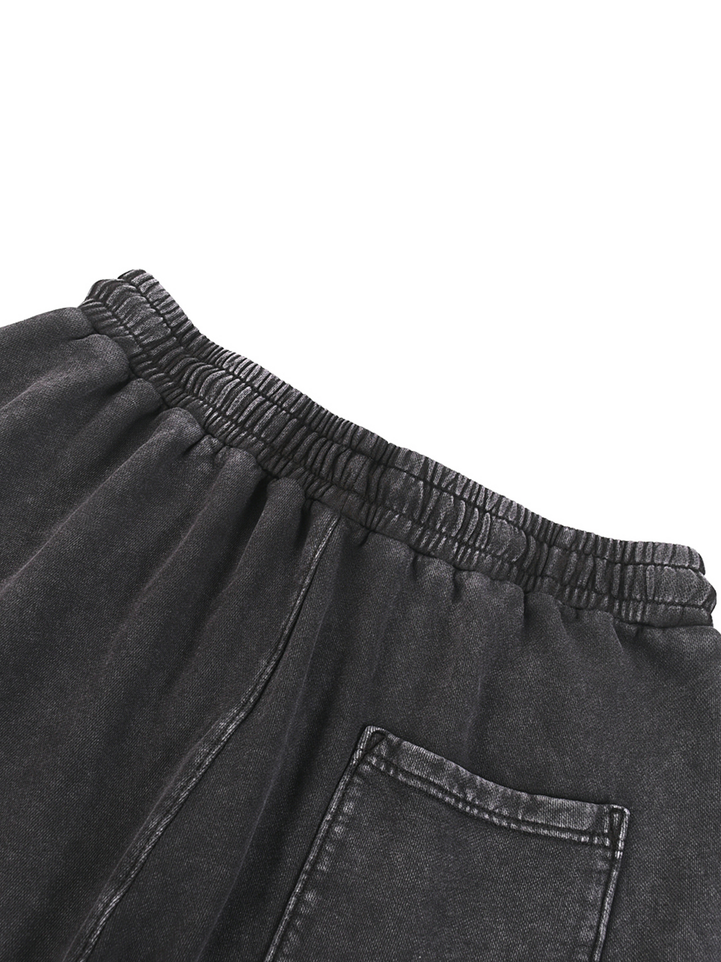 ODMPOD snow washed straight leg pants displayed on a hanger with a relaxed fit and casual style.