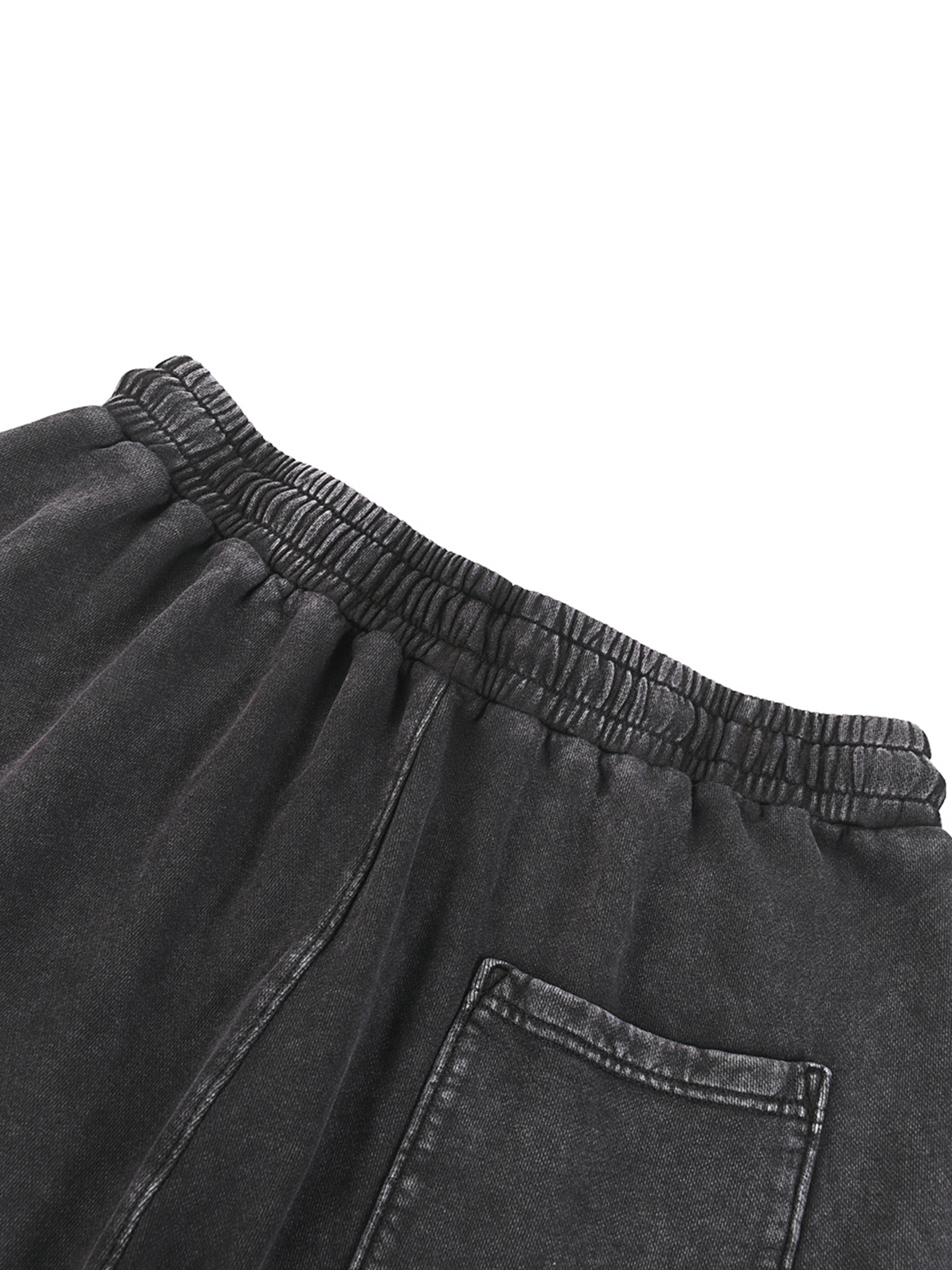 ODMPOD snow washed straight leg pants displayed on a hanger with a relaxed fit and casual style.