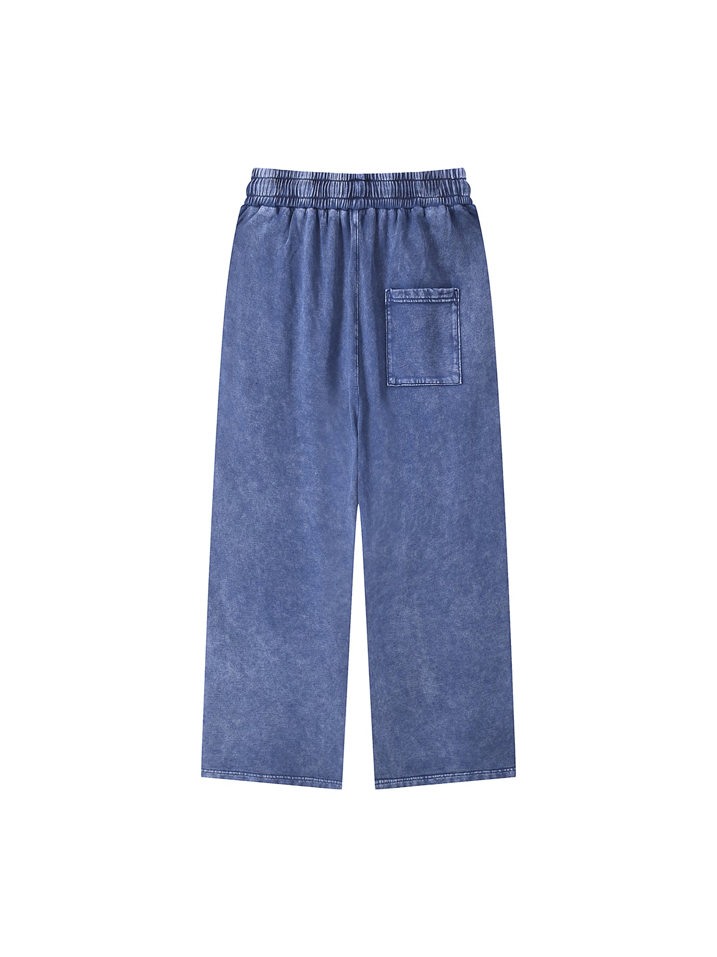 ODMPOD Snow Washed Straight Leg Pants shown on a model, featuring a relaxed fit and casual style in a light, snowy wash finish.