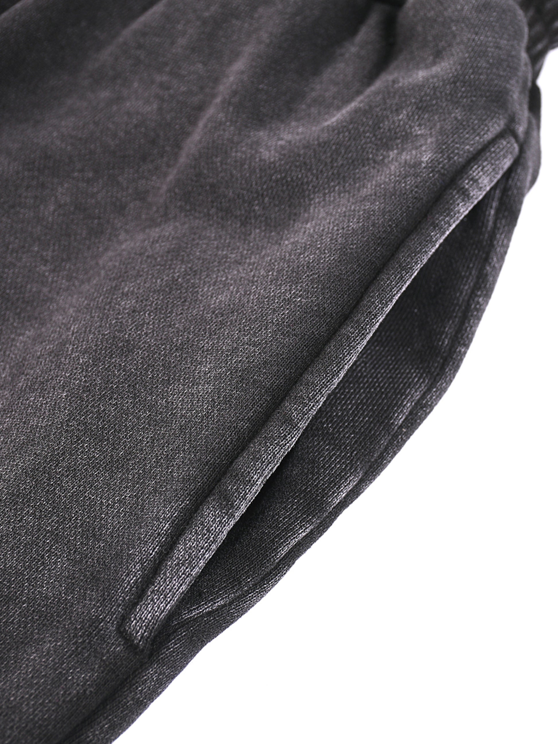 ODMPOD snow washed straight leg pants shown in a relaxed fit with a stylish, casual look featuring a light blue denim appearance.