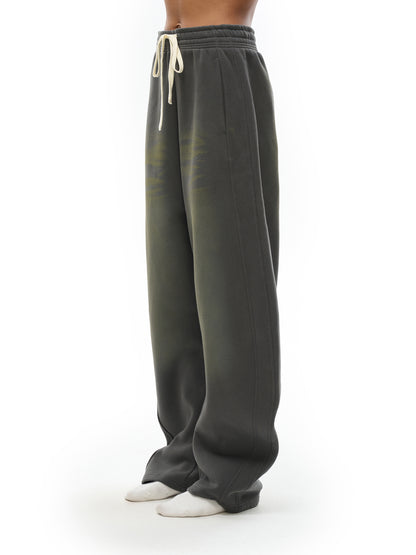 ODMPOD Sunfade Curved Blade fleece sweatpants, navy blue with curved blade design, soft and comfortable for casual wear