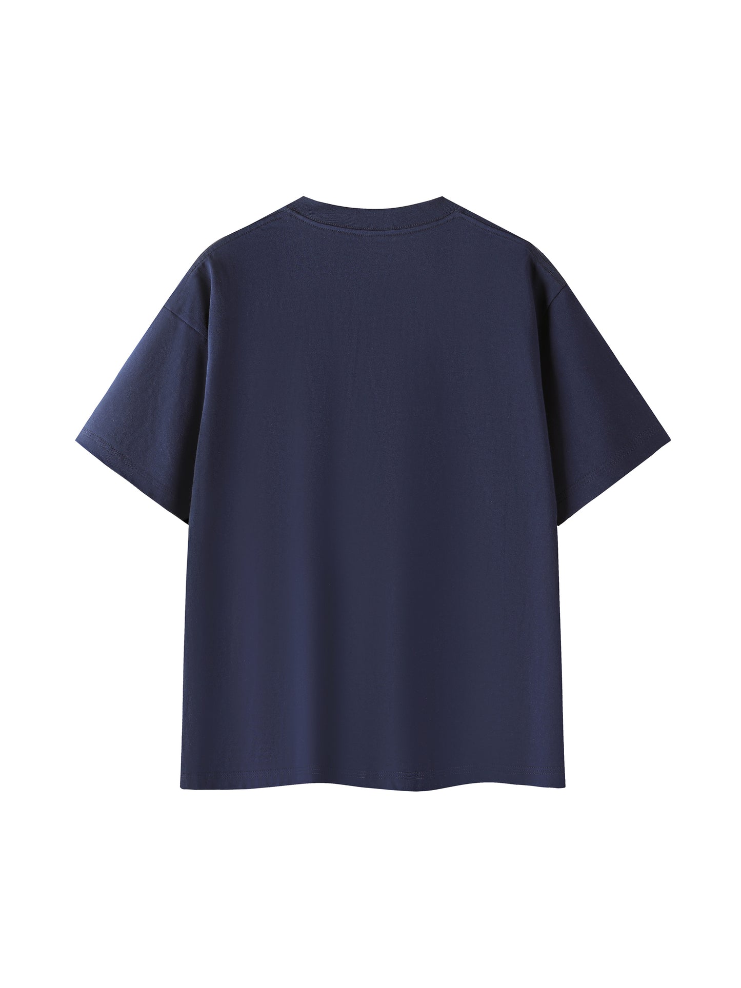 ODMPOD Essential Cotton T-Shirt in white, soft fabric, close-up view showing comfortable fit and classic crew neckline.