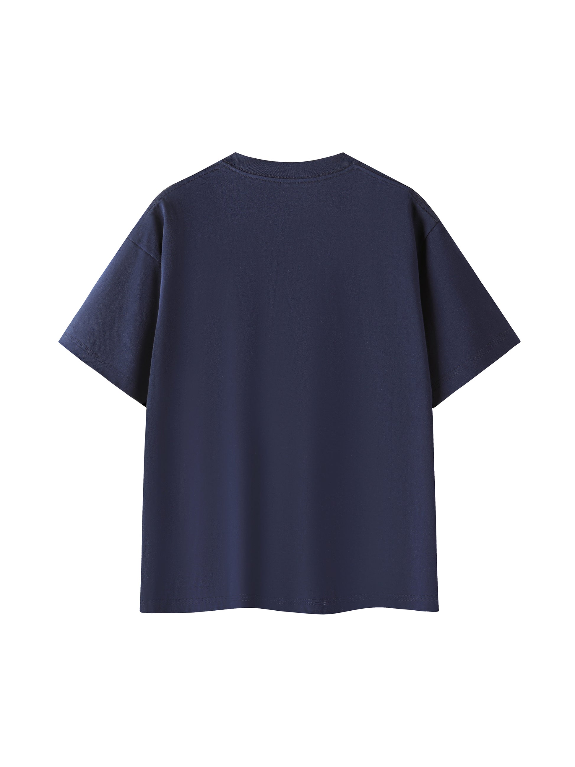 ODMPOD Essential Cotton T-Shirt in white, soft fabric, close-up view showing comfortable fit and classic crew neckline.