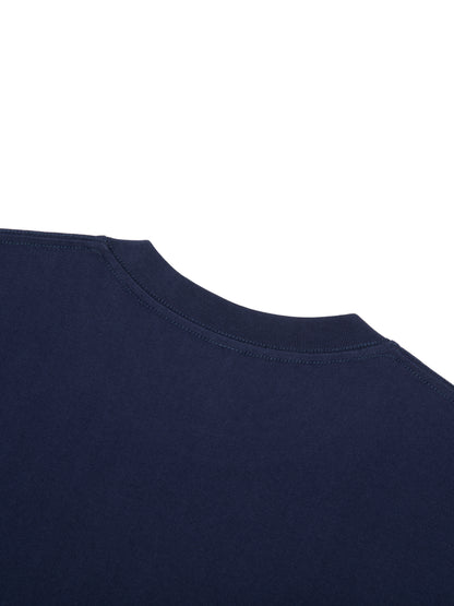 ODMPOD Essential Cotton T-Shirt in white, showing a close-up of the soft cotton fabric and classic crew neck design.