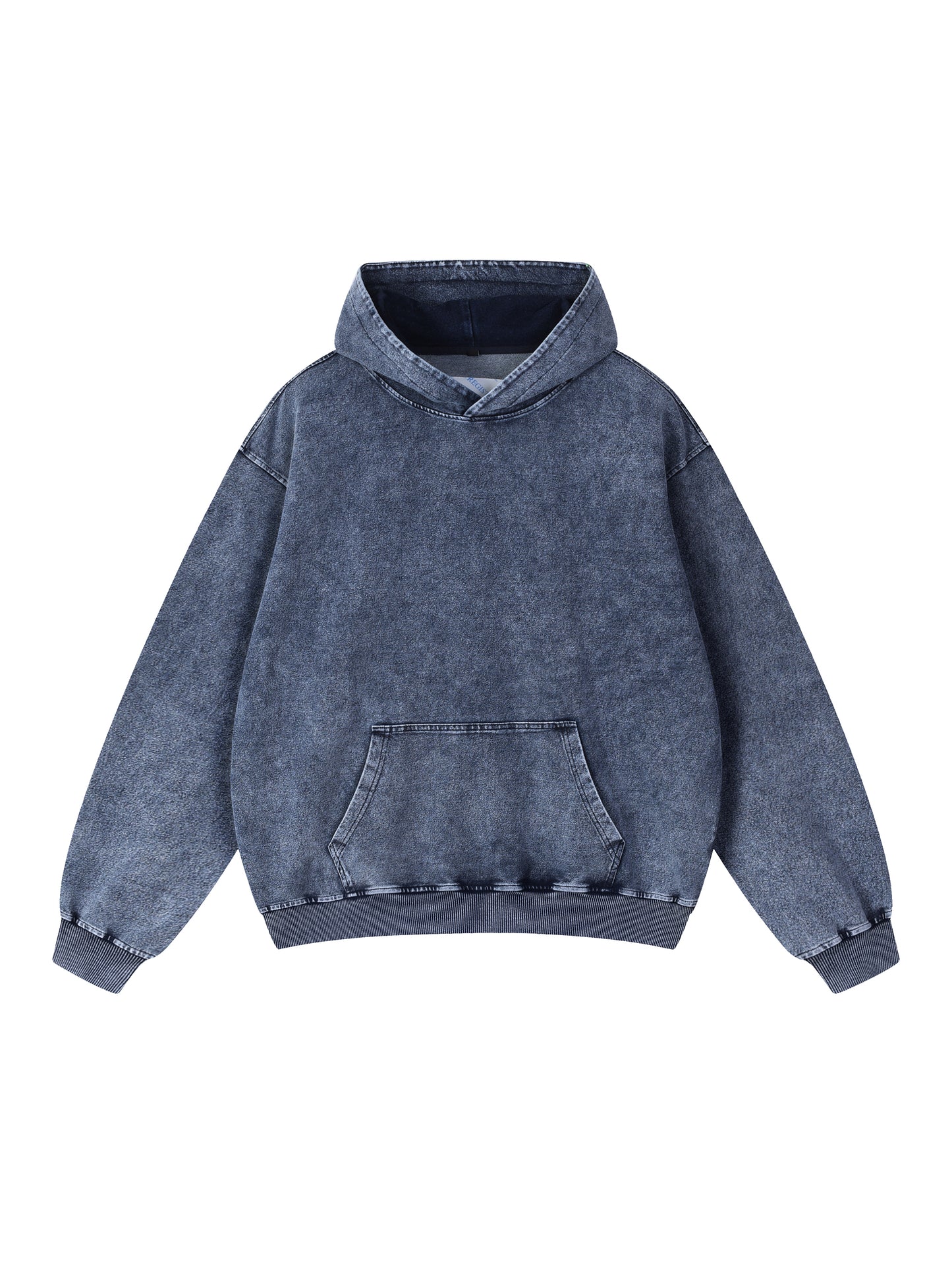 ODMPOD Snow Wash oversized hoodie in light-colored fabric, featuring a relaxed fit and casual style.