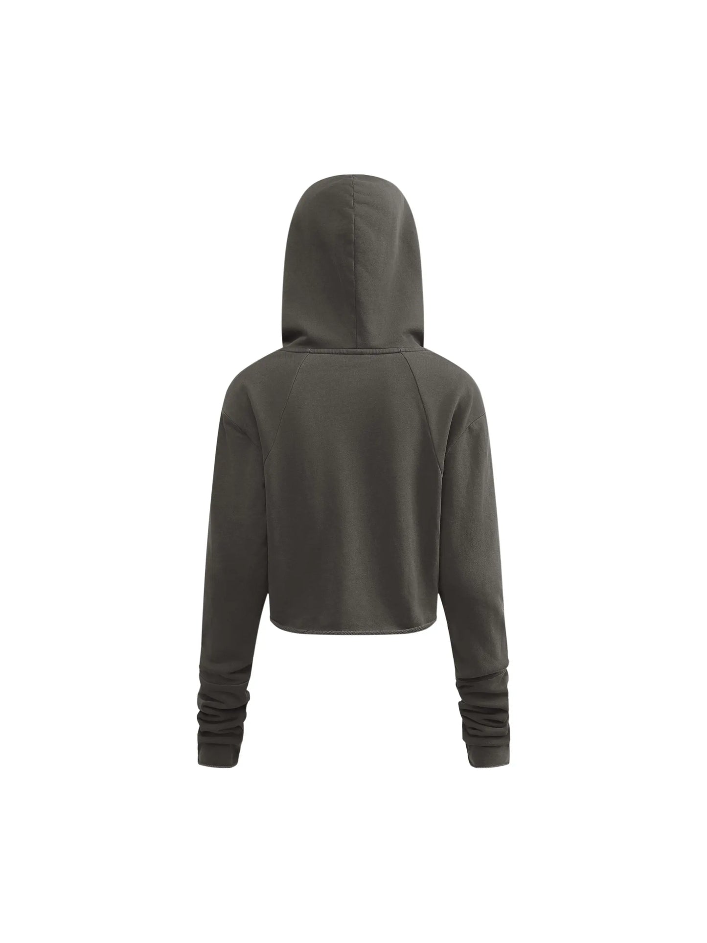 Vintage washed raw edge hoodie by ODMPOD, featuring a relaxed fit with distressed details and a comfortable casual style.